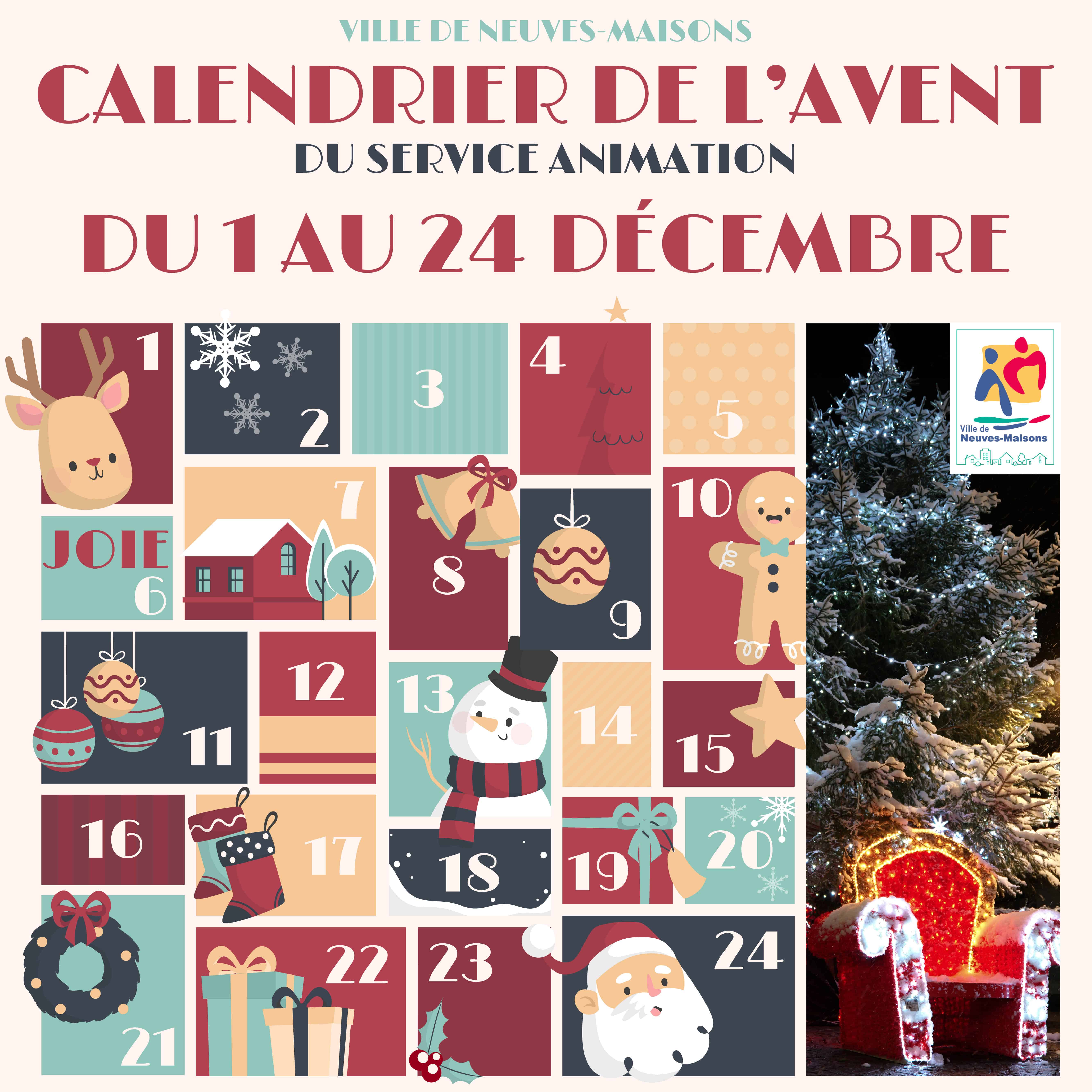 Calendrier de l’avent du service animation